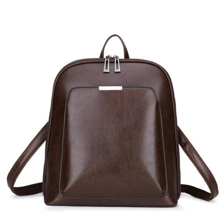 Saskia - Classic backpack with double zip opening