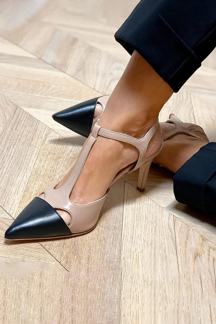 CAMILLA | BICOLOR COURT SHOES WITH STRAP