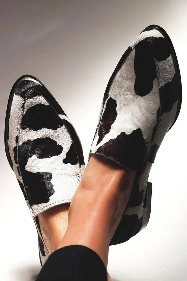 BENEDETTA | COW PRINT LOAFERS