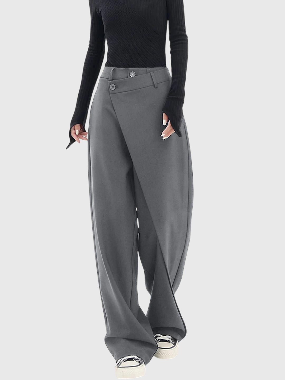 Avery - Asymmetric Wide Leg Trousers