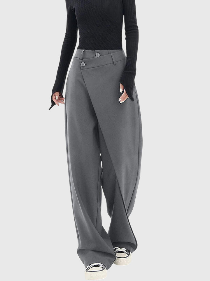 Avery - Asymmetric Wide Leg Trousers
