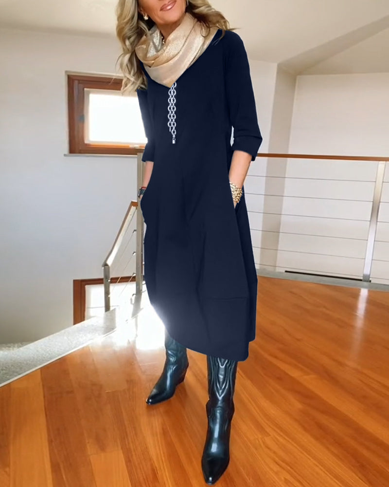 Lottie - Elegant Midi Dress