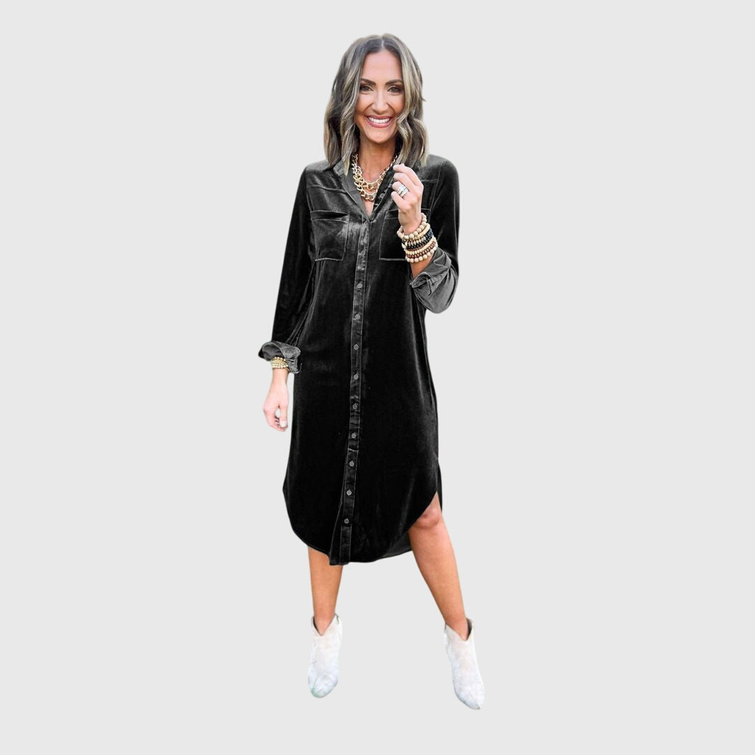 Camille - Casual Velvet Dress
