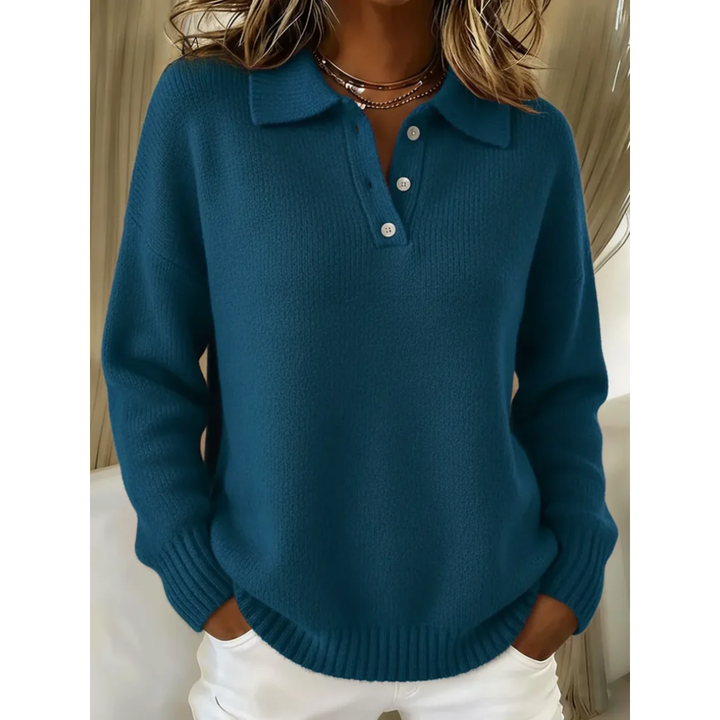 Lana | Soft Knit Polo Sweater
