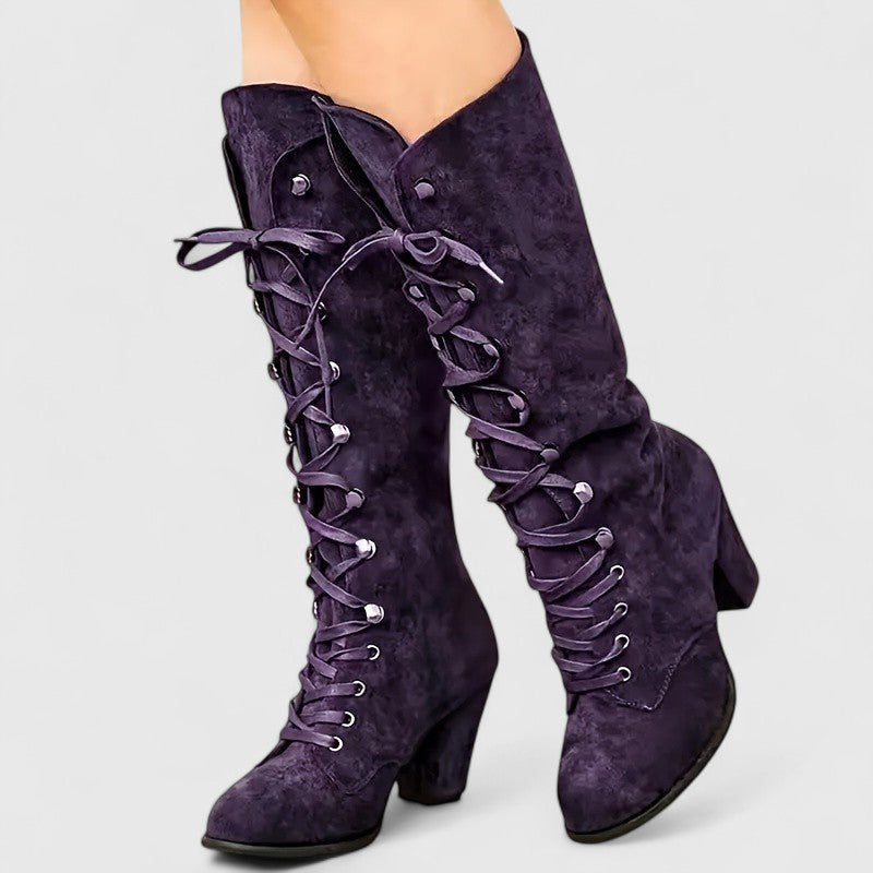 Marion | Velvet Elegance High Boots