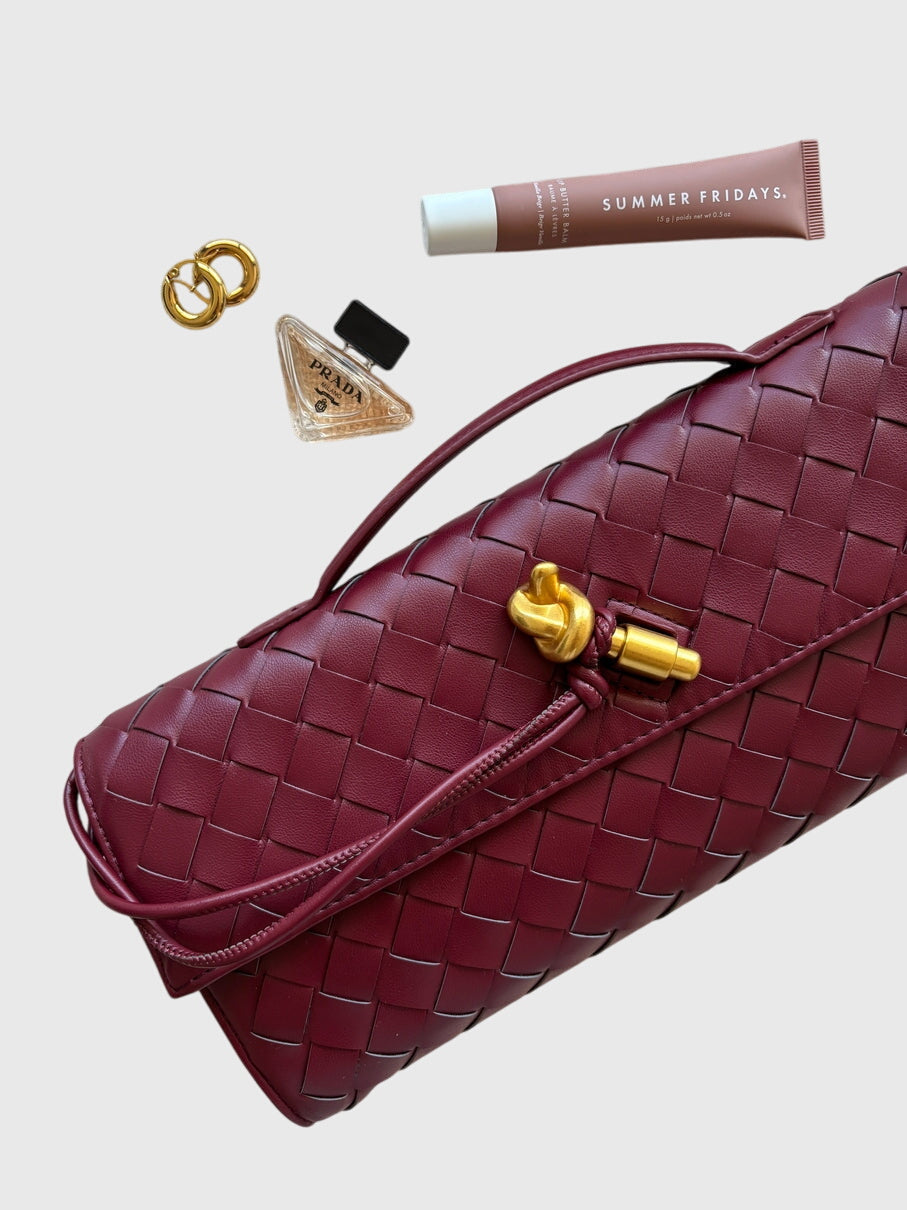 Camila | Luxe Slim Woven Clutch