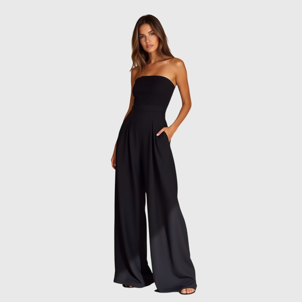 Alyssa - Wide Leg Strapless Jumpsuit