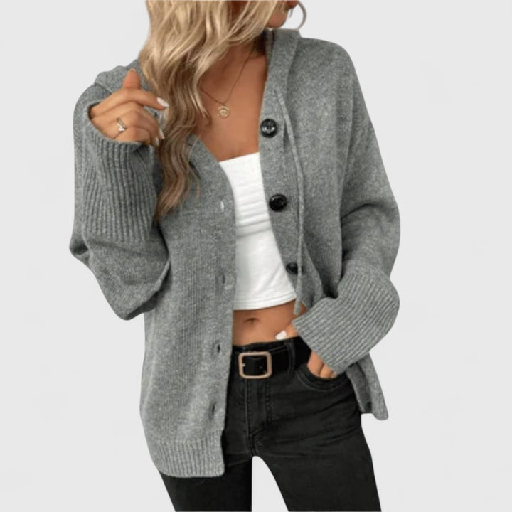 Brittan - Knitted Cardigan with Buttons