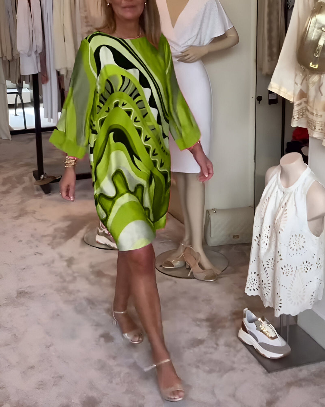 Luna - Printed Midi Dress