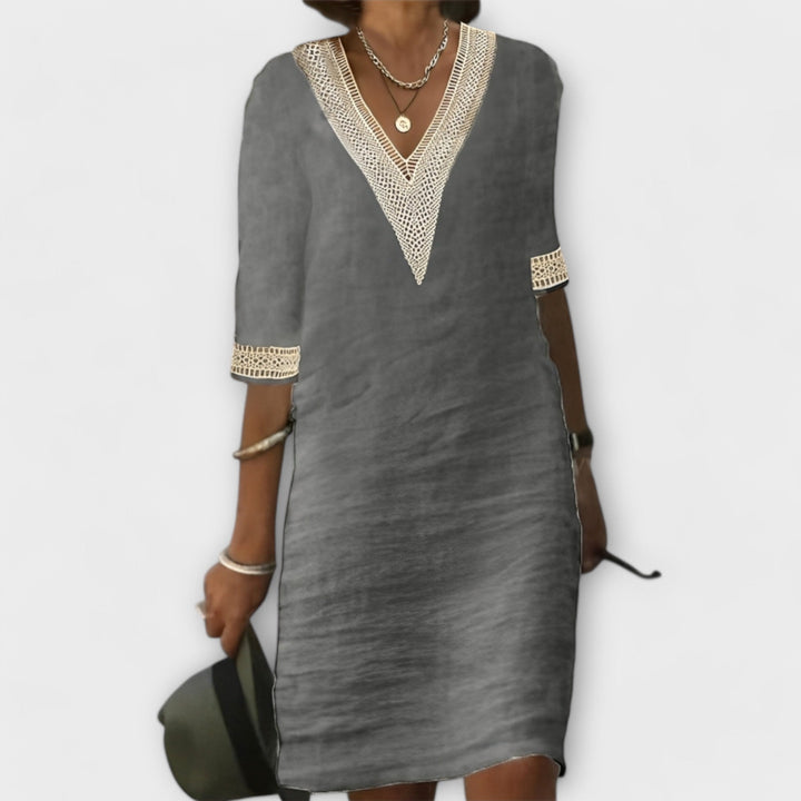 Tina - Ladies' Dress Made of Cotton and Linen