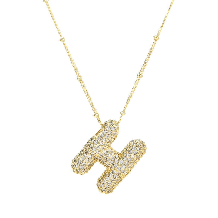 Savannah | Diamond Bubble Letter Necklace