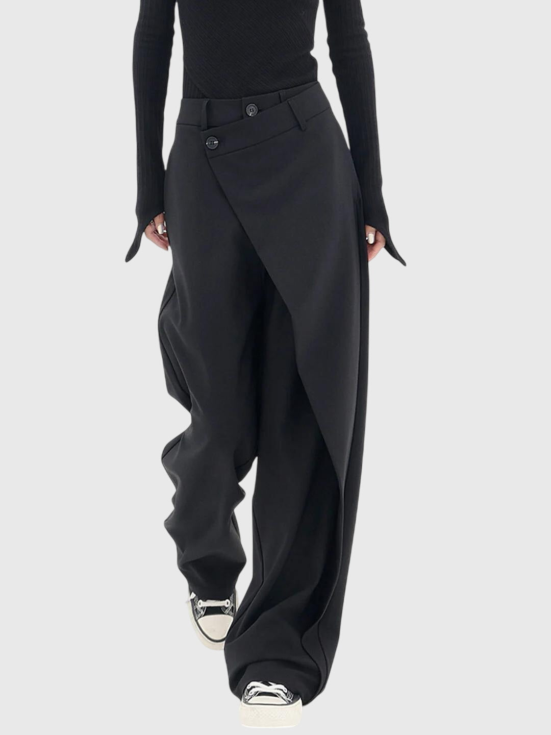 Avery - Asymmetric Wide Leg Trousers
