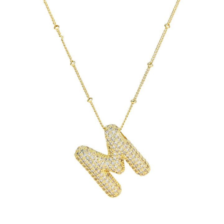 Savannah | Diamond Bubble Letter Necklace