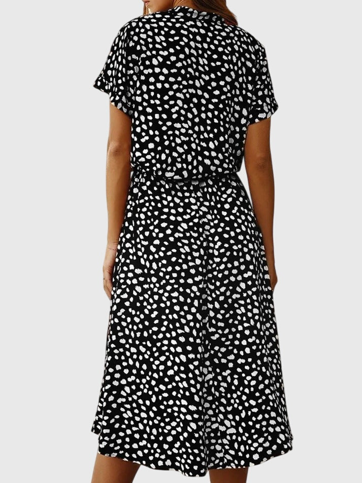 Amber | Printed V-Neck Dress