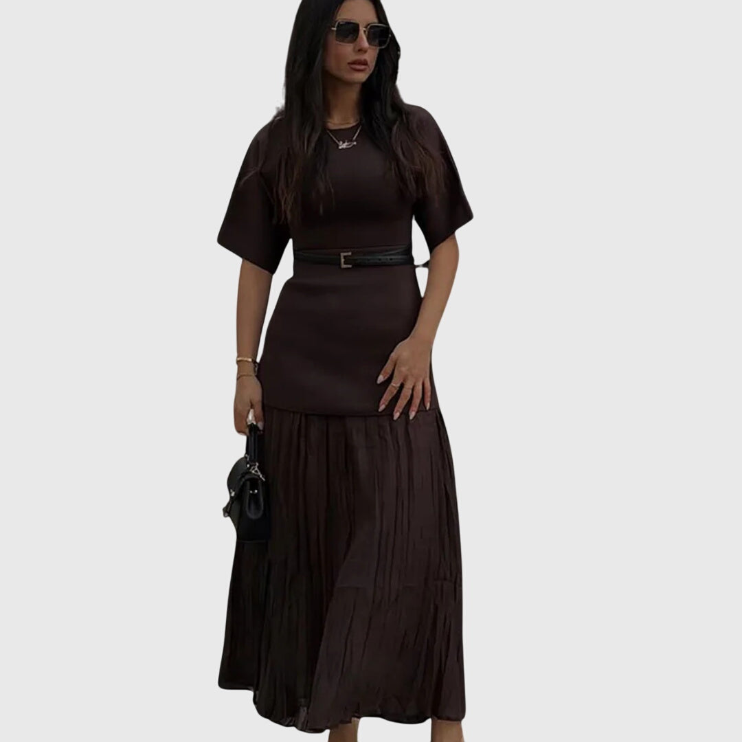 Claudia | Elegant Belted Maxi Dress