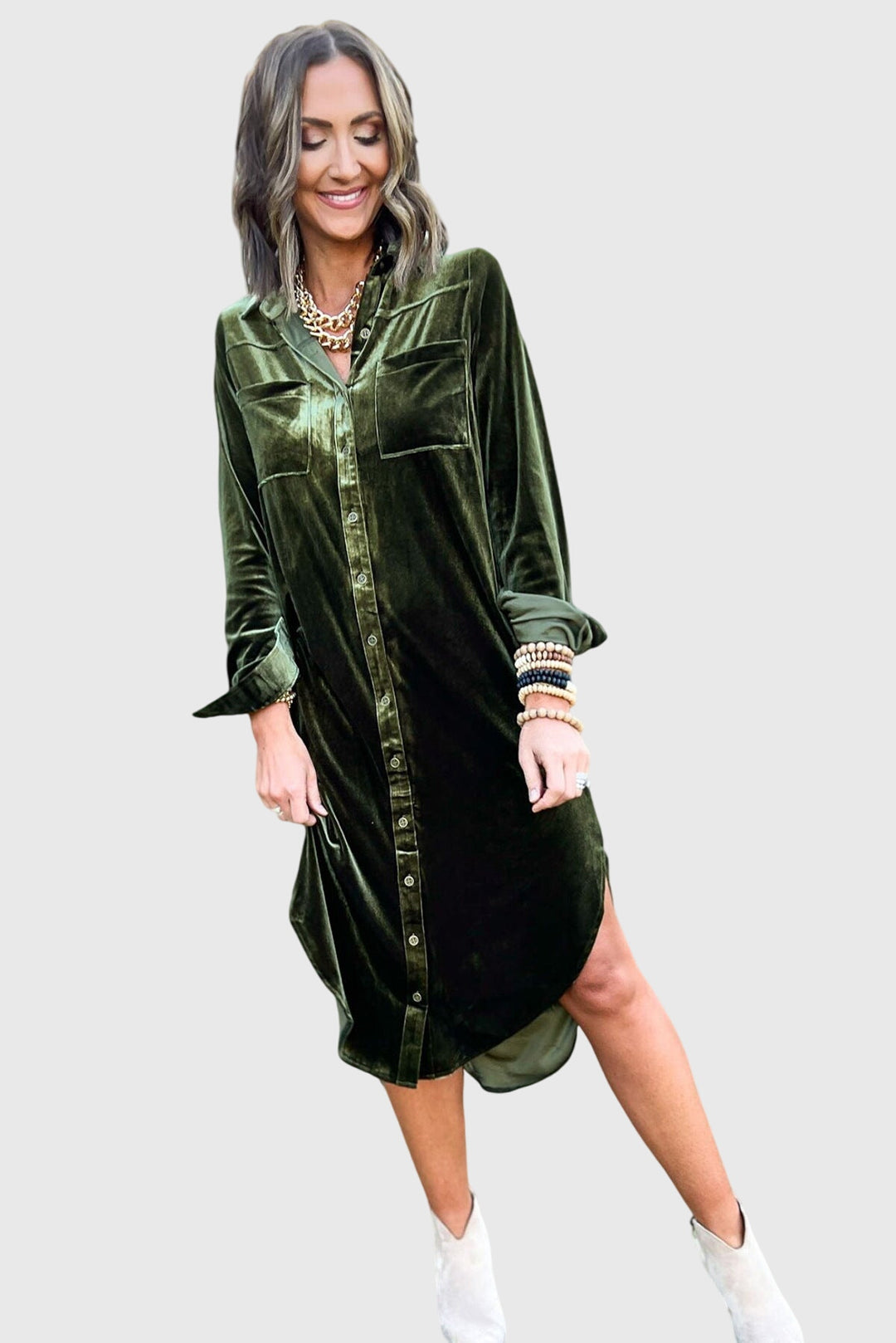 Camille - Casual Velvet Dress