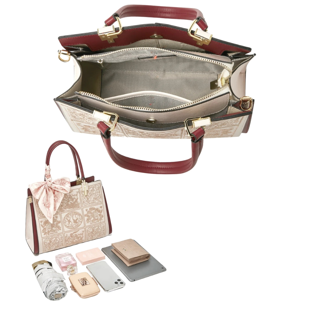 Sylvia™ – Unique crossbody bag with embroidery and bow