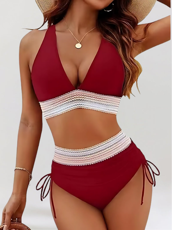 Priscilla – High-Waisted Bikini Set with Tummy Control