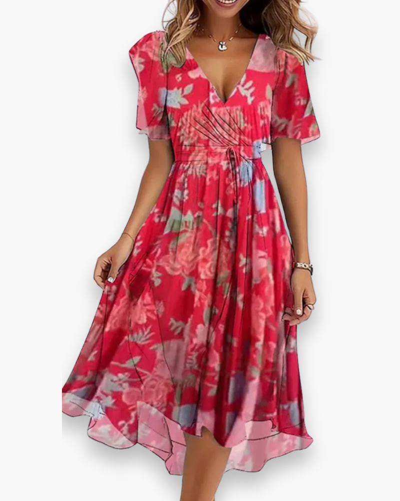 Frances - Ladies Casual Boho Midi Dress