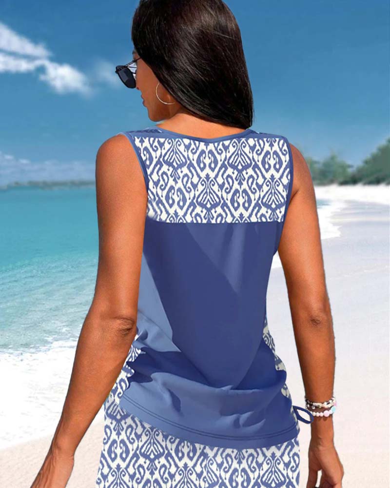 Lucinda - Tankini Featuring Geometric Print