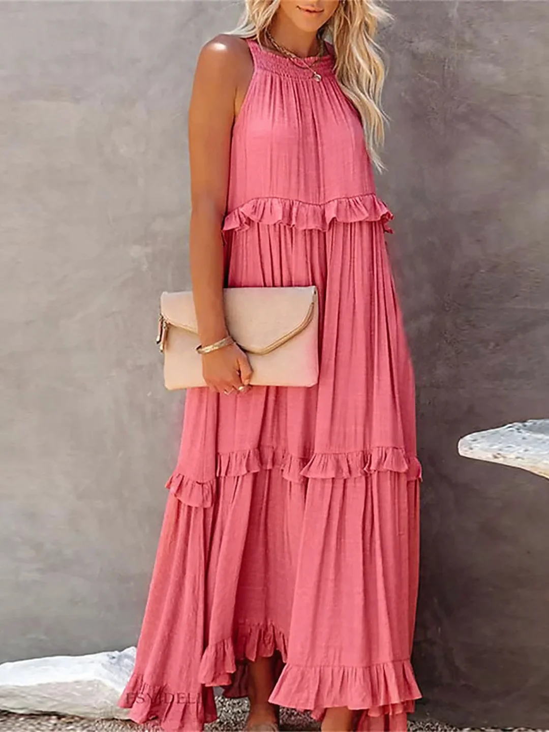 Elsie - Ruffle Maxi Dress
