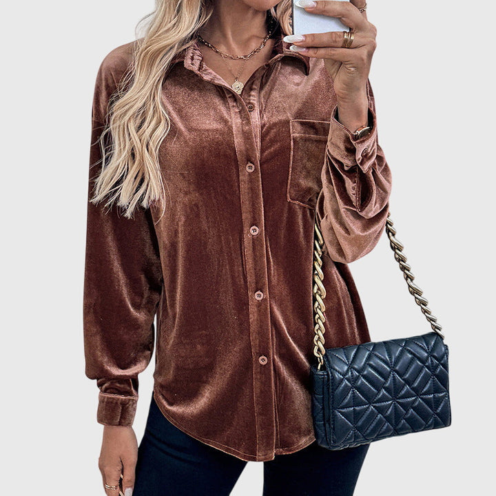 Clementine - Relaxed Velvet Shirt