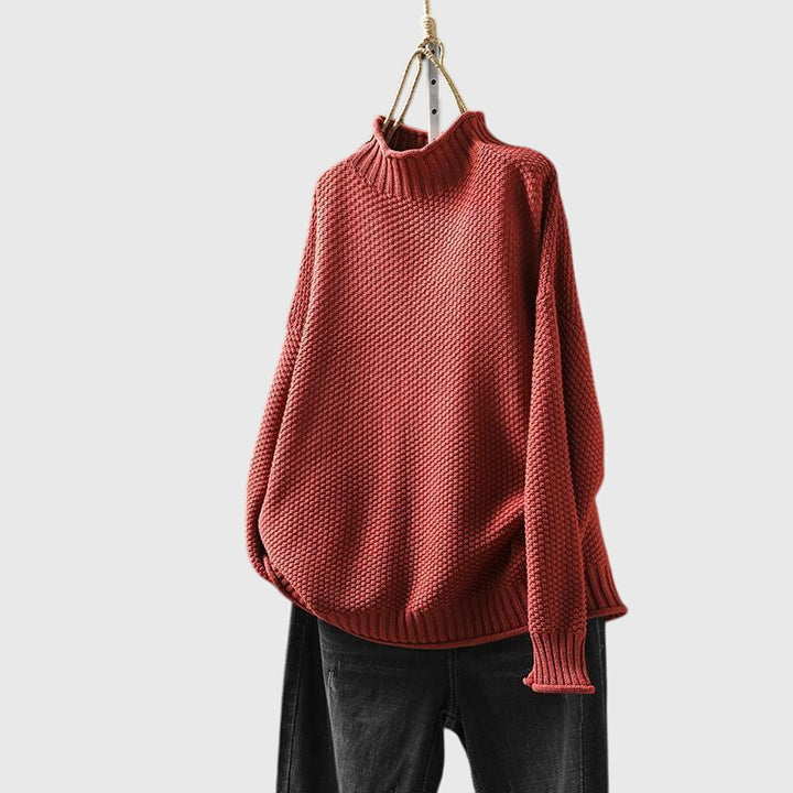 Amelia - Funnel Neck Knitted Jumper