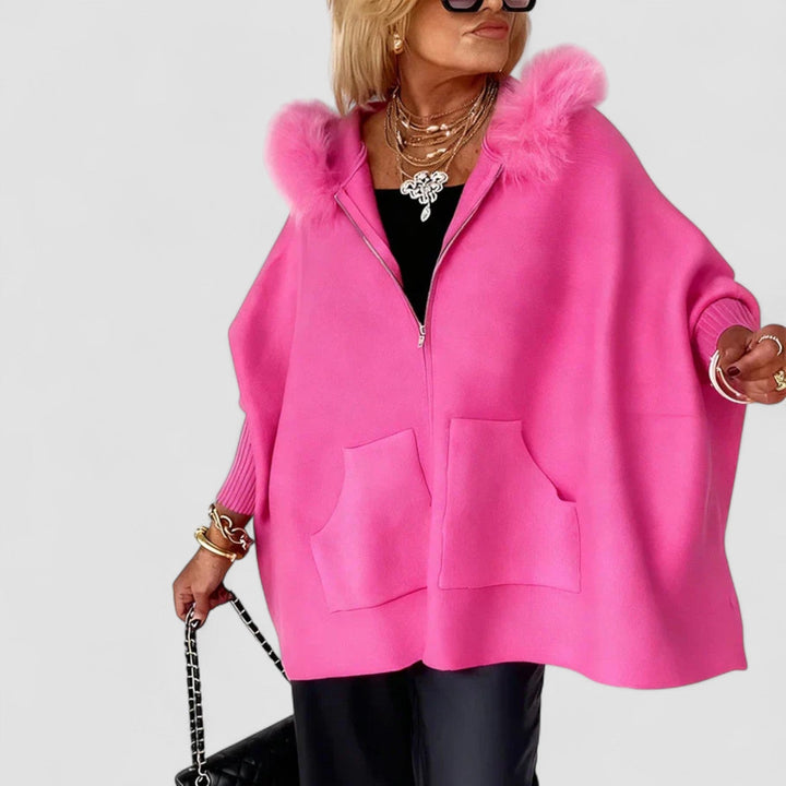 Pauline | Casual Hooded Coat with Fur Collar