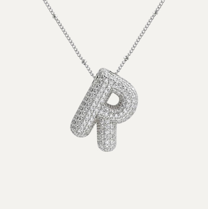 Savannah | Diamond Bubble Letter Necklace