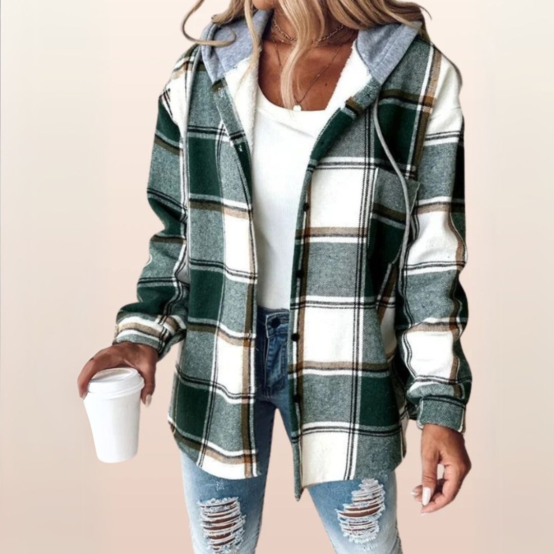 Heidi - Hooded Check Jacket