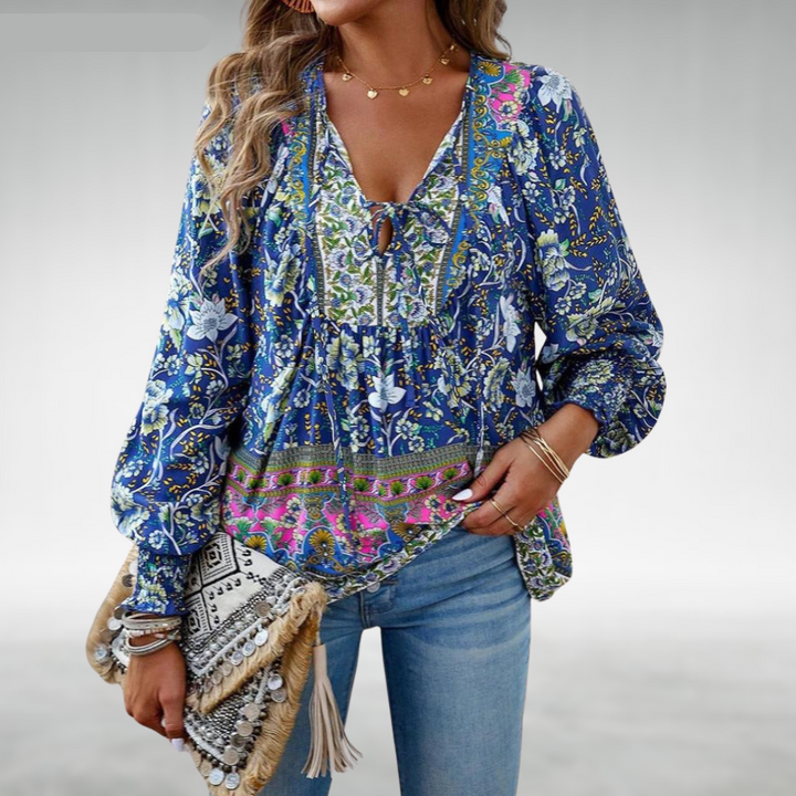 Sabrina - Boho Floral Top