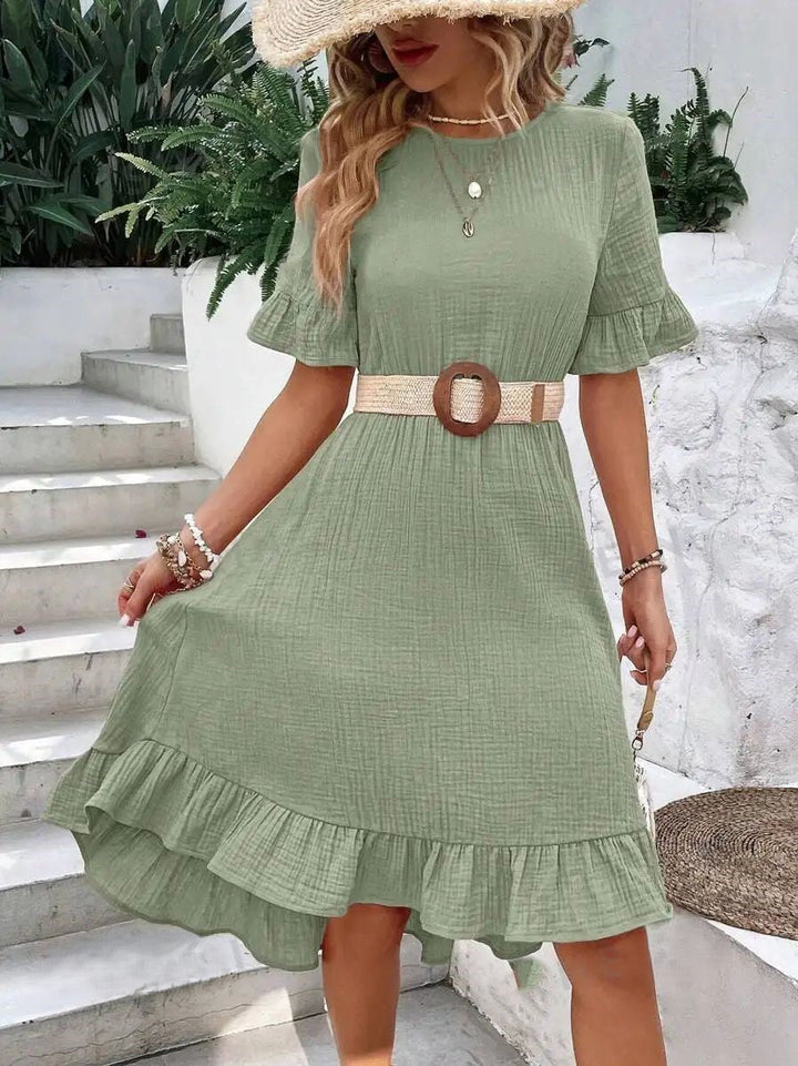 Yara - Elegant Casual Short Sleeve Dress
