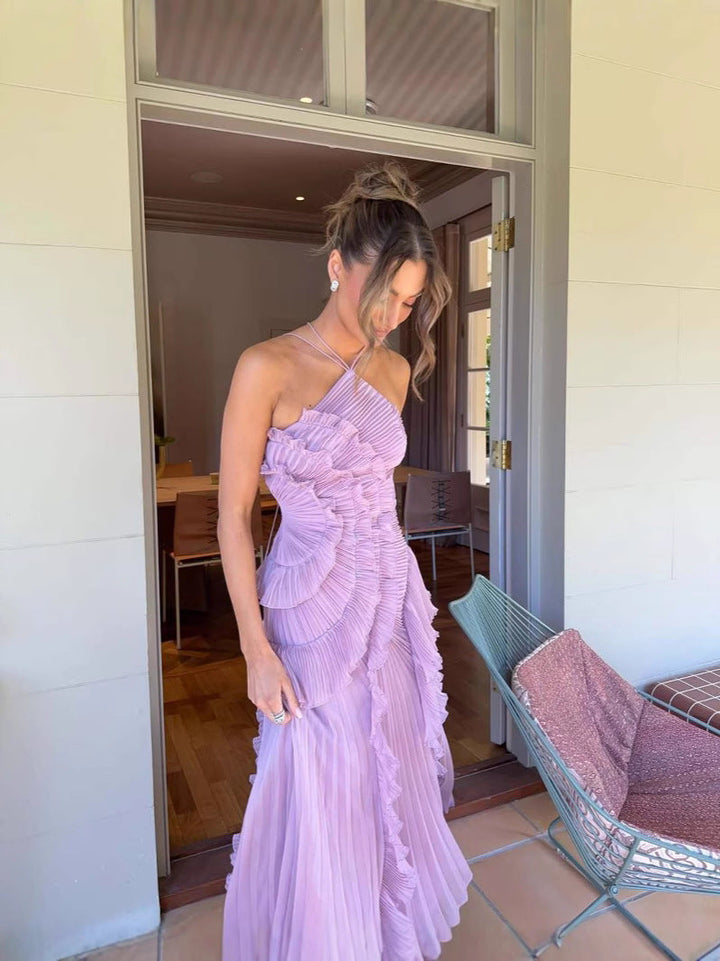 Wisteria | Ruffled Lavender Gown