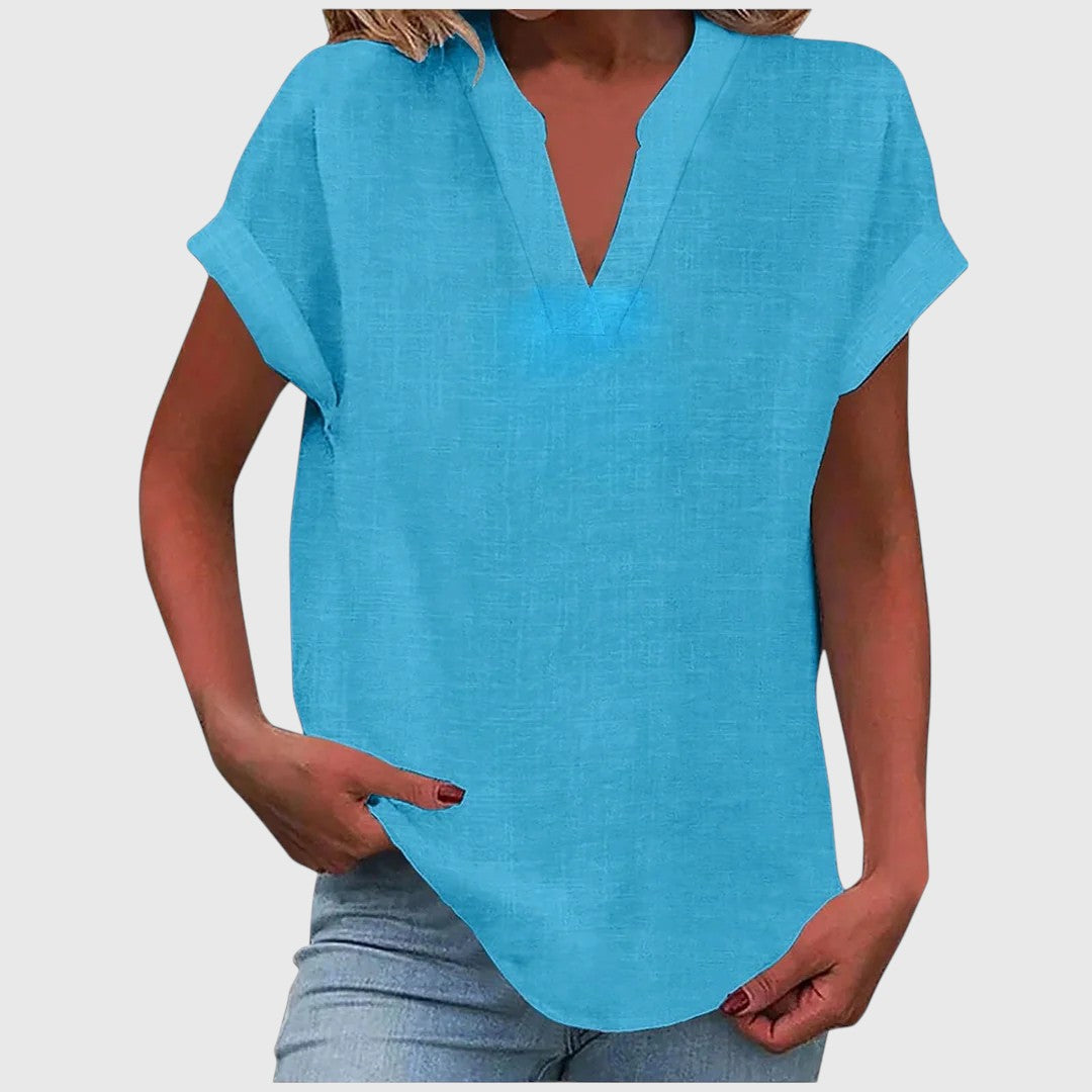 Dee - Relaxed V-Neck Blouse
