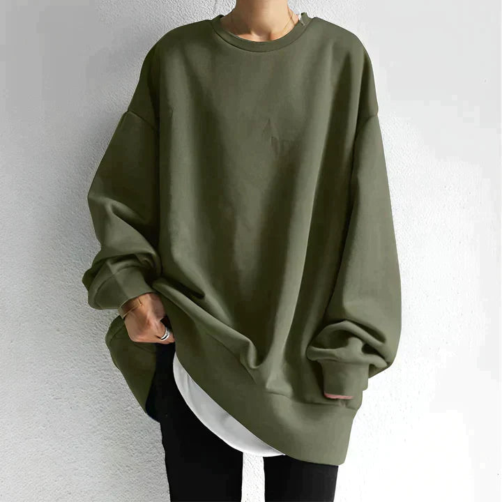 Sally - Oversized round neck jumper for women
