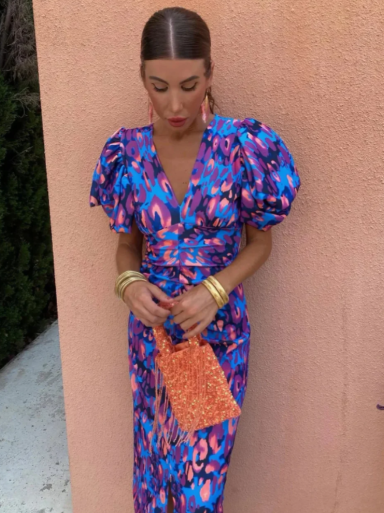 Ursula | Vivid Ruched Midi