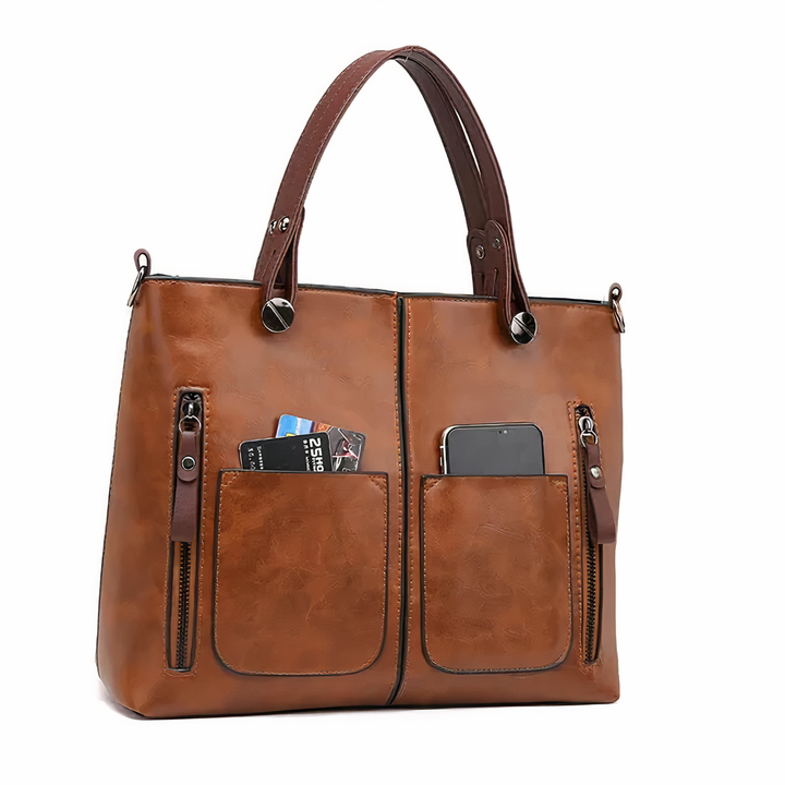 Lina™ - Vintage Leather Shoulder Bag