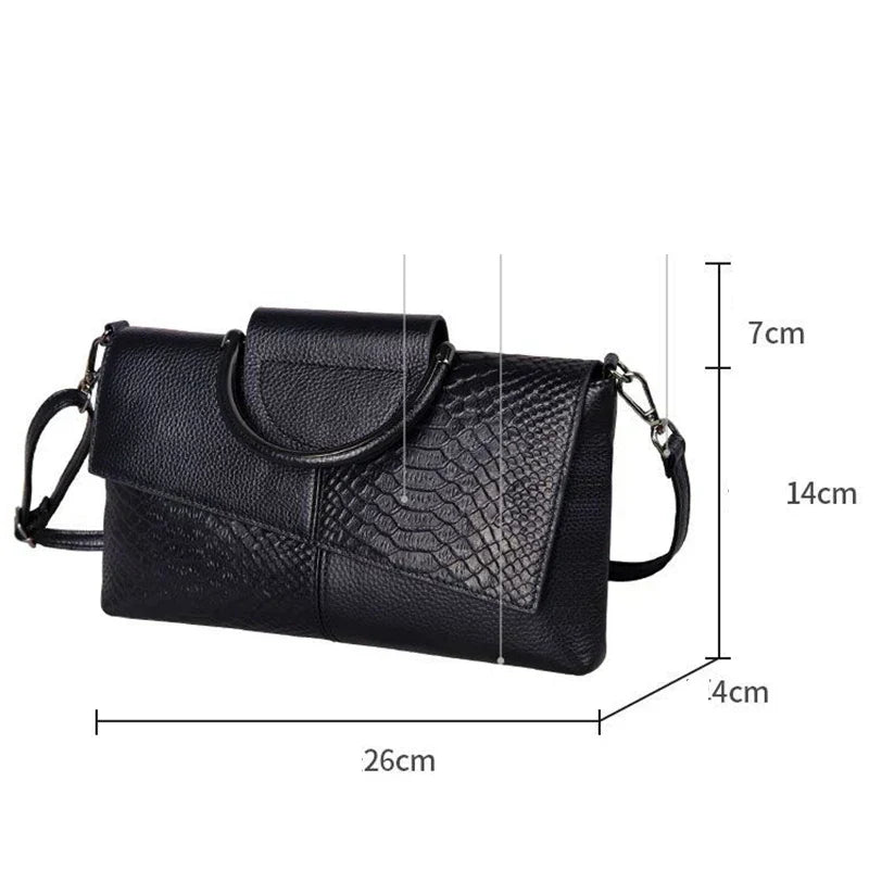 Structural Black Bag with Leather Look