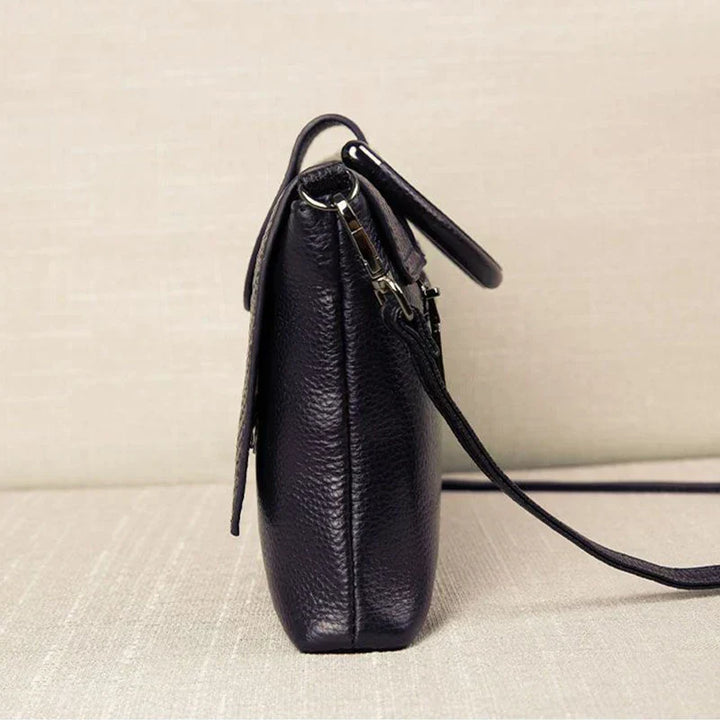Structural Black Bag with Leather Look
