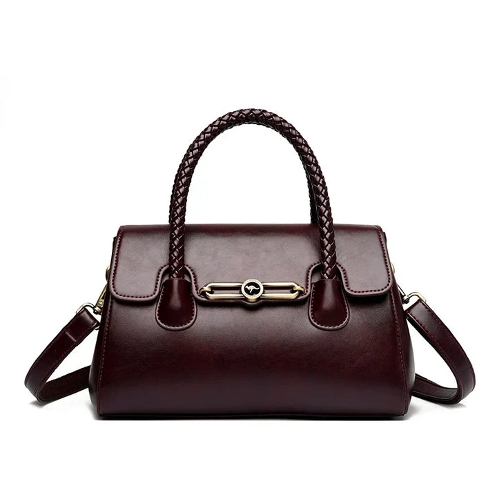 ronja™ – Classic Bag with Woven Handle and Gold Accents