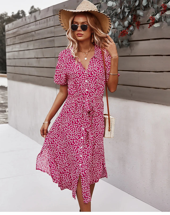 Selby - Floral Midi Dress for Women