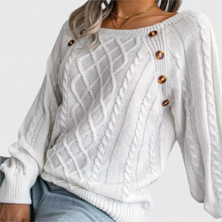 Malia - Knitted Sweater with Buttons