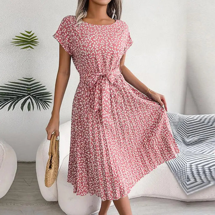 Zoe - Floral Print Wrap Midi Dress