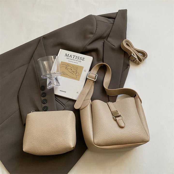 Iris™ – Modern bucket bag with a leather look