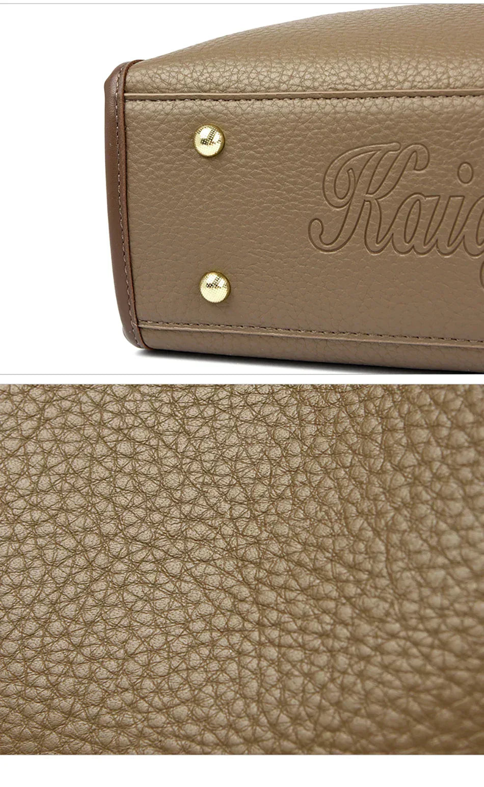 Elegant everyday bag with a leather look