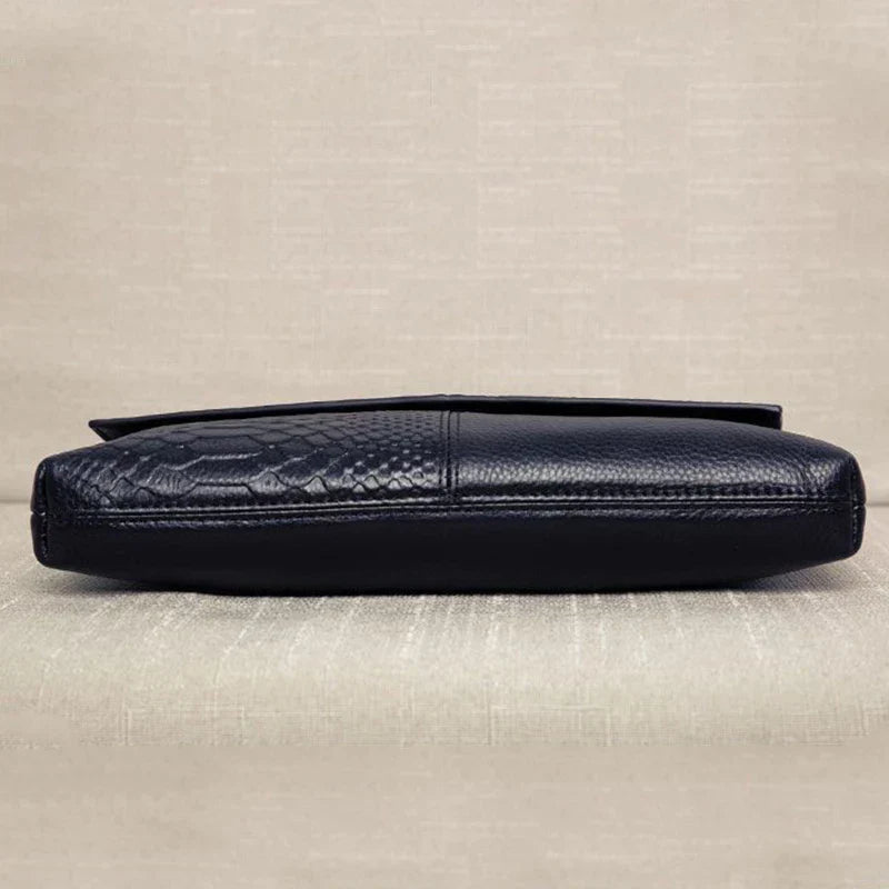 Structural Black Bag with Leather Look