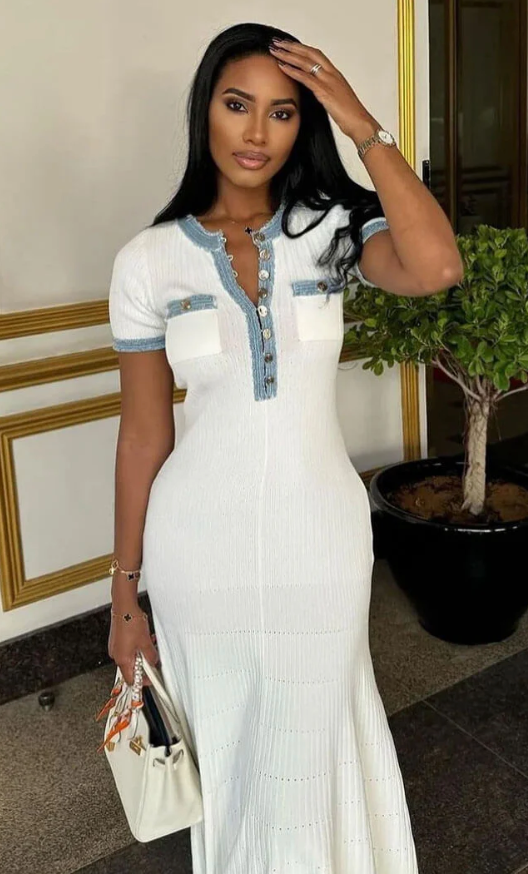 Rhoswen | Azure Collar Dress