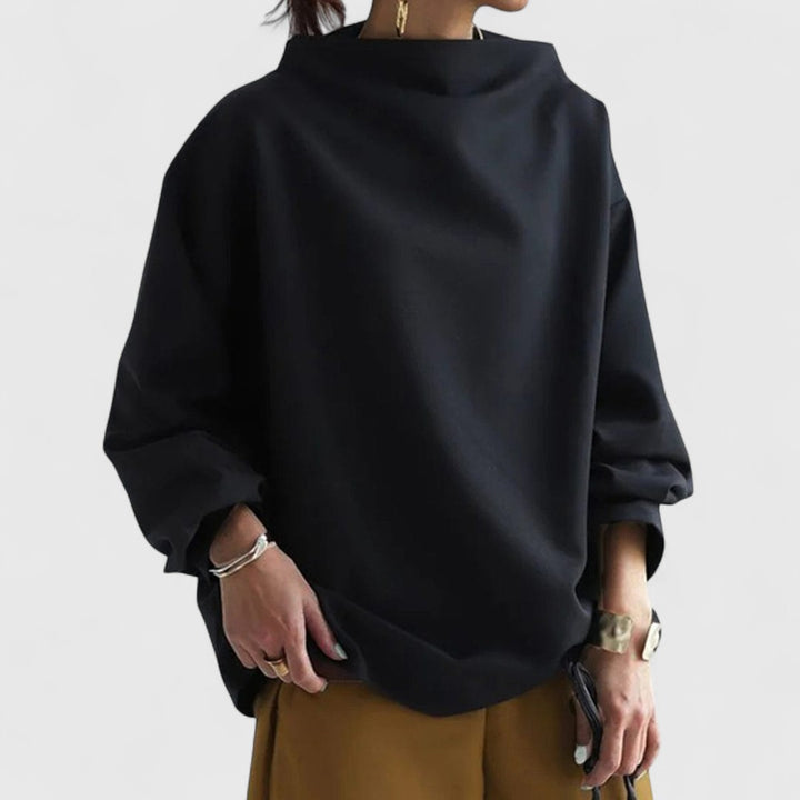 Elly - High-Neck Casual Top