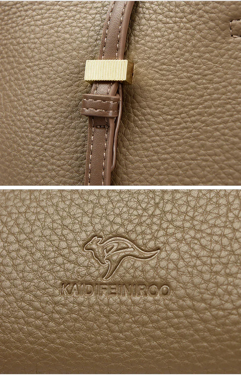 Elegant everyday bag with a leather look