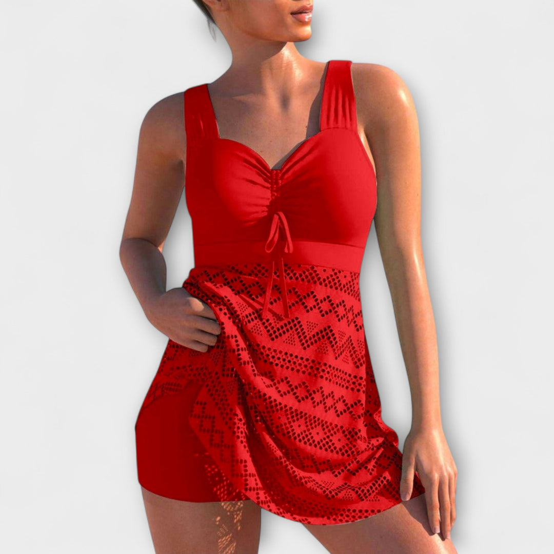 Sharon - Two-Piece Swimsuit Set with Skirt